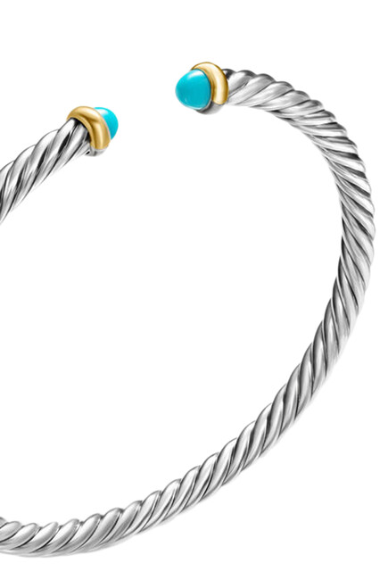 Cable Flex Bracelet, 18k Yellow Gold & Sterling Silver
